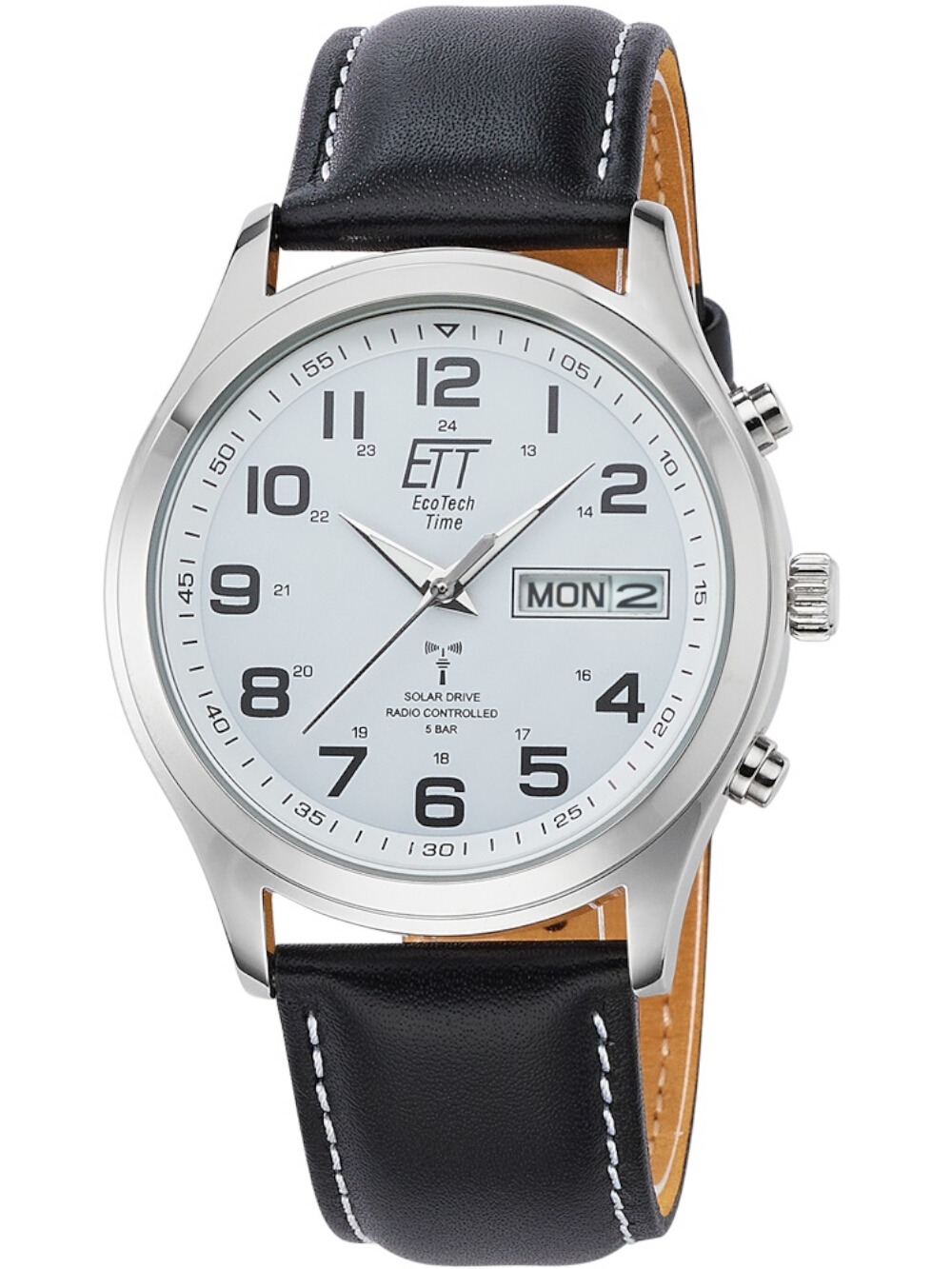 ETT Eco Tech Time Orologio Analogico-digitale Atacama, 40 Mm, 5 ATM, Solar Powered E Radio Controlled, Unisex
